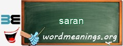 WordMeaning blackboard for saran